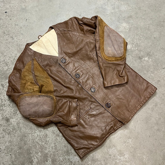 Leather shooting jacket hotsell