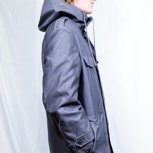 Deutsche Bundeswehr 1980er Jahre Violett-Grauer Parka mit Kunstpelzfutter