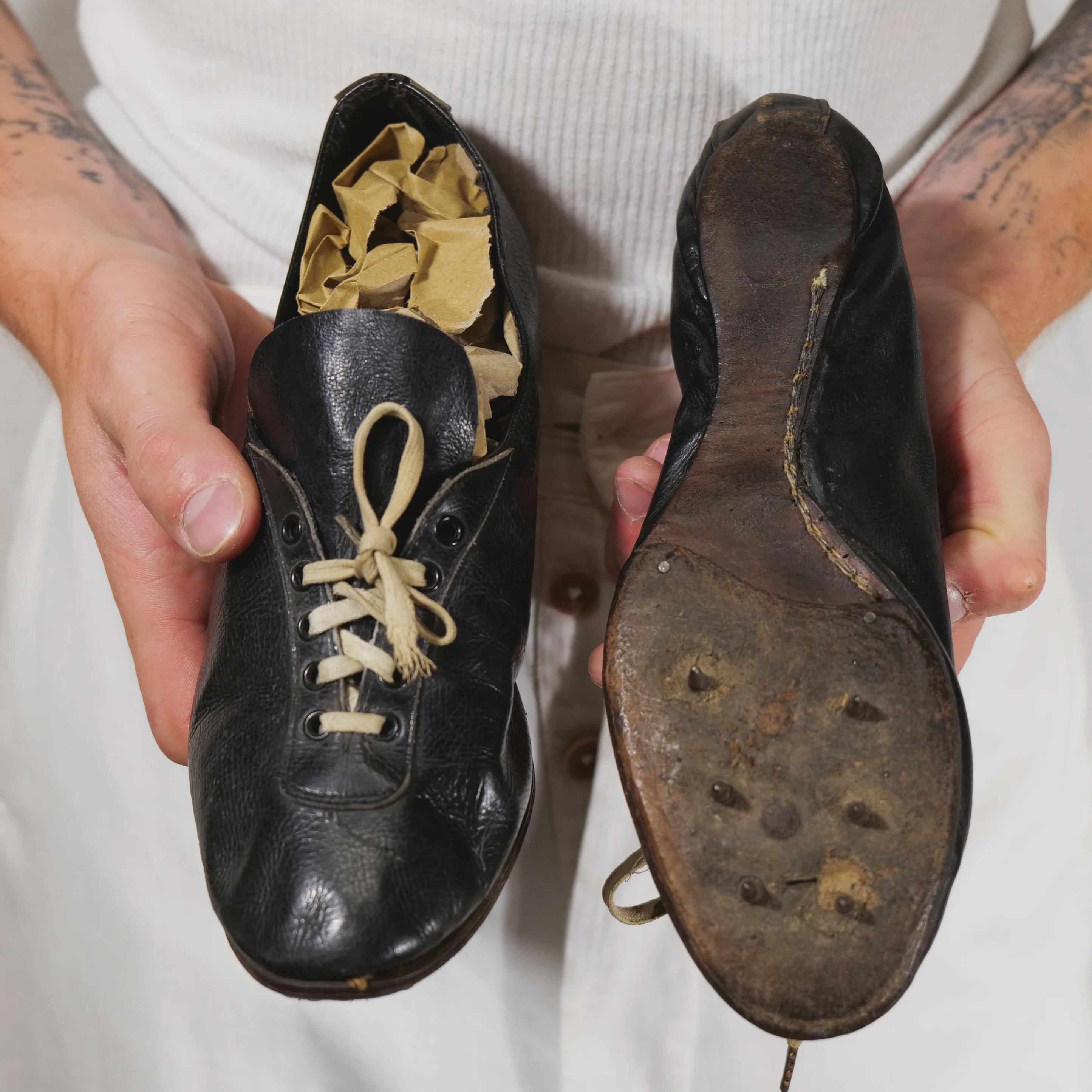British 1930s Antique Running Track Shoes With Metal Spikes - Etsy