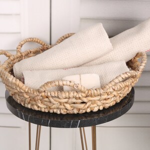 Turkish Hand Towel, Turkish Towel Hand Towel, 20"x40" Red Linen Dish Towel, Custom Hand Towel, Striped Hand Towel, Bathroom Hand Towel, image 4