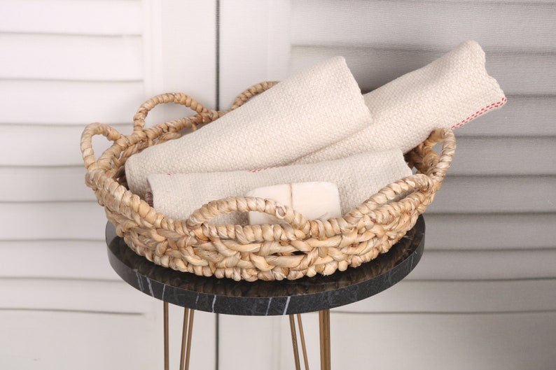 Turkish Hand Towel, Turkish Towel Hand Towel, 20"x40" Red Linen Dish Towel, Custom Hand Towel, Striped Hand Towel, Bathroom Hand Towel, image 4