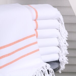 Toalla de playa, toalla Pesthemal, toalla naranja, toalla a rayas, toallas a granel de 40 x 71 pulgadas, toalla de hotel, toalla pareo, toalla fouta,