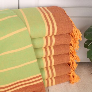 Housewarming Gift, Striped Towel, Monogram Beach Towel, Personalized Gifts, 36x71 Inches Burgundy-Green Cotton Towel, Bridesmaid Favors,