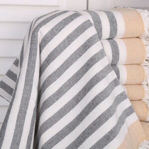 Bachelorette Party Gifts, Housewarming Gift, Gifts For Him, Striped Terry Towel, 40x67 Inches Mustard Cotton Towel, Home Gift,