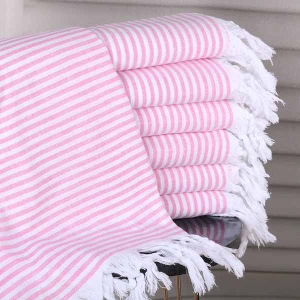 Unique Gifts,  Monogram Beach Towel, Pink Towel, Striped Towel, 36x67 Inches Bridal Shower Favor, Bridesmaid Towel, Decor Towel,