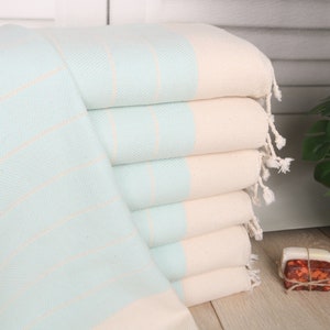 Personalized Gifts, Turkish Tea Towel, 16&quot;x36&quot; Mint Cotton Hand Towel, Bridesmaid Gifts, Striped Hand Towel, Embroidery Towels,