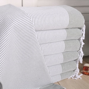 Monogramm Küchentuch, gestreiftes Handtuch, 18 &quot;x40&quot; Khaki Grün 1 Baumwollhandtuch, Türkisches Geschirrtuch, Türkisches Handtuch, Bachelorette Par