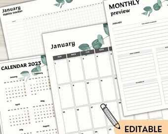 Editable & Printable 2023 Digital Planner