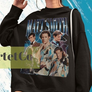 Matt Smith, Matt Smith Sweatshirt, Matt Smith Vintage Sweater, Matt Smith Clothing, Matt Smith Gift, Ewan Mitchell Retro Clothing Gift