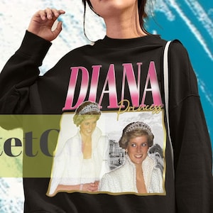 Princess Diana, Princess Diana Sweater, Princess Diana Sweatshirt, Princess Diana Vintage Clothing, Diana Princess of Wales Sweatshirt