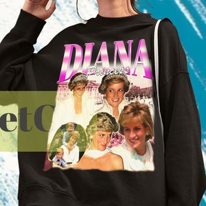Princess Diana, Princess Diana Sweater, Princess Diana Sweatshirt, Princess Diana Vintage Clothing, Diana Princess of Wales Sweatshirt