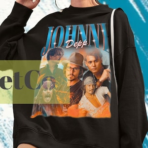 Johnny Depp, Johnny Depp Sweatshirt, Johnny Depp Sweater, Vintage Johnny Depp, Retro Johnny Depp, Johnny Depp Movies, Johnny Depp Fan Gift