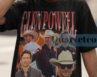 Glen Powell, Glen Powell Shirt, Glen Powell Vintage Tshirt, Glen Powell Fan Tees, Glen Powell Movies, Glen Powell Gift, Glen Powell Clothing