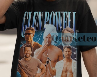 Glen Powell, Glen Powell Shirt, Glen Powell Vintage Tshirt, Glen Powell Fan Tees, Glen Powell Movies, Glen Powell Gift, Glen Powell Clothing