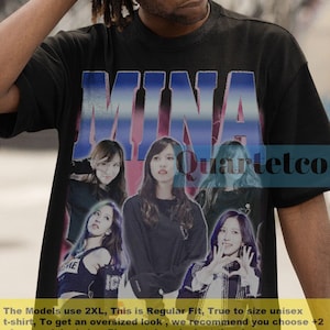 MINA Twice, Mina Shirt, Mina Fan Tees, Mina Twice Merch, Mina Vintage Shirt, Retro Mina Korean Girl Band Tour Tshirt, Mina Gift Poster Shirt