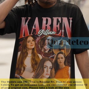 Karen Gillan, Karen Gillan Shirt, Vintage Karen Gillan Movie, Karen Gillan Merch, Karen Gillan Poster Tees, Actress Karen Gillan Tshirt