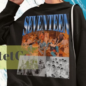 Seventeen Sweatshirt, Seventeen Sweater, Seventeen Vintage Clothing, Seventeen Fan Tees, Seventeen Merch Tees, Kpop Tees, Seventeen Kpop Tee