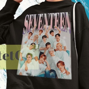 Seventeen Sweatshirt, Seventeen Sweater, Seventeen Vintage Clothing, Seventeen Fan Tees, Seventeen Merch Tees, Kpop Tees, Seventeen Kpop Tee