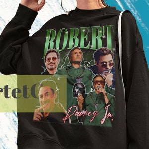 Robert Downey Jr, Robert Downey Sweatshirt, Robert Downey Vintage Sweater, Robert Downey Fan, Robert Downey Gift, Robert Downey Clothing