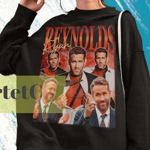 Ryan Reynolds, Ryan Reynolds Sweater, Ryan Reynolds Sweatshirt, Funny Ryan Reynolds Movie Fan, Retro Ryan Reynolds Vintage Gifts