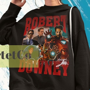 Robert Downey Jr, Robert Downey Sweatshirt, Robert Downey Vintage Sweater, Robert Downey Sweater, Robert Downey Gift, Robert Downey Movies