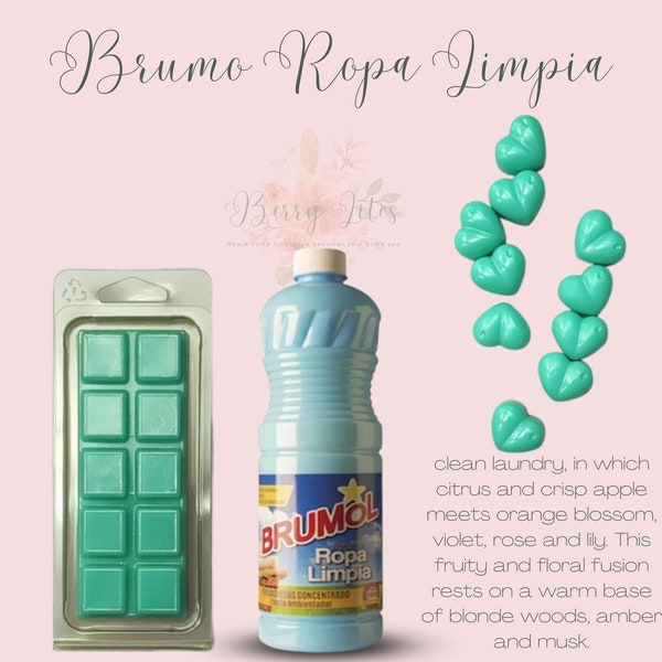 Brumo Ropa Limpia Melts, Spanish Cleaning scents, Luxury Wax Melts, Home Fragrance, Snap bar, Strong , handmade, cleaning range, berry lites