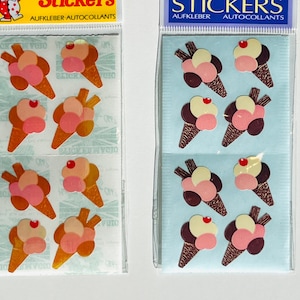 Vintage Pearly or Shiny paper ice cream sticker Sticker Magic