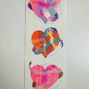 Vintage Mrs. Grossmans big pearly banner hearts rare