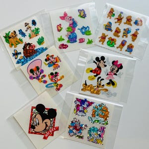 Vintage Sandylion stickers Disney characters Mickey, Piglet, Lion King, Pooh