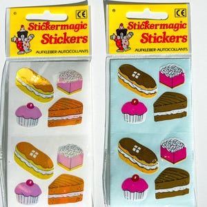 Vintage Pearly or Shiny Desserts Cupcake and Cake Stickers Sticker Magic