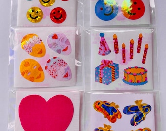 Vintage 90s Prismatic Stickers, 7 Module