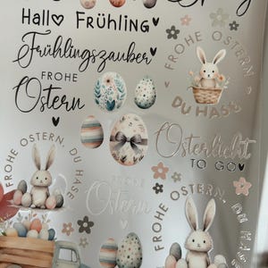 Rub On Sticker Ostern Frühling Osterhasen RubOns