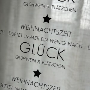 Rub On Sticker Weihnachtszeit duftet immer ein bisschen nach Glück, Glühwein und Plätzchen schwarz Weihnachten Christmas