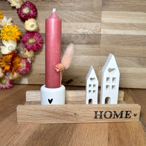 Gift set houses candle holder candlestick | candle | House with heart | blocks | Birthday souvenir, little something or just like that HOME