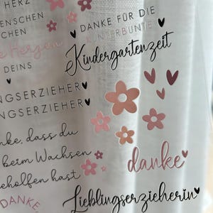 Rub On Sticker Erzieherin RubOns Lieblingserzieherin rosa pink Dankeschön Kindergarten Kita