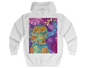 Sudadera con capucha unisex full zip