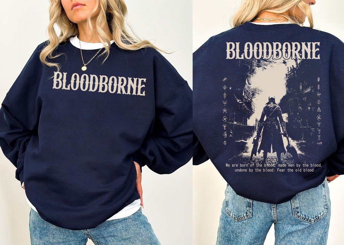 Bloodborne - Hunter And Lamp Messengers Shirt, Bloodborne Retro Tee, 2024 Game Shirt