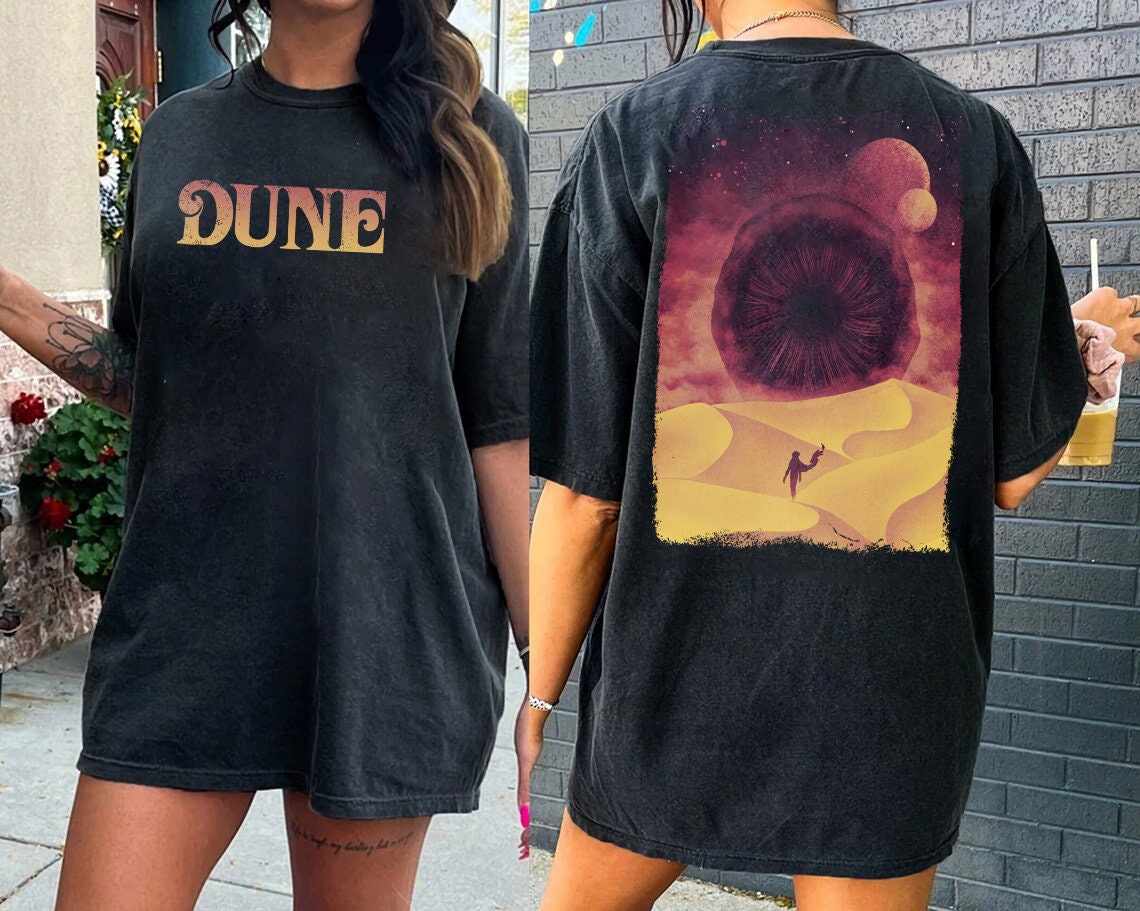 D.une Merch 2 Sides Shirt, Sandworm and Mu.ad'dib Vintage Shirt, D.une Movie Shirt, Gift For Fans