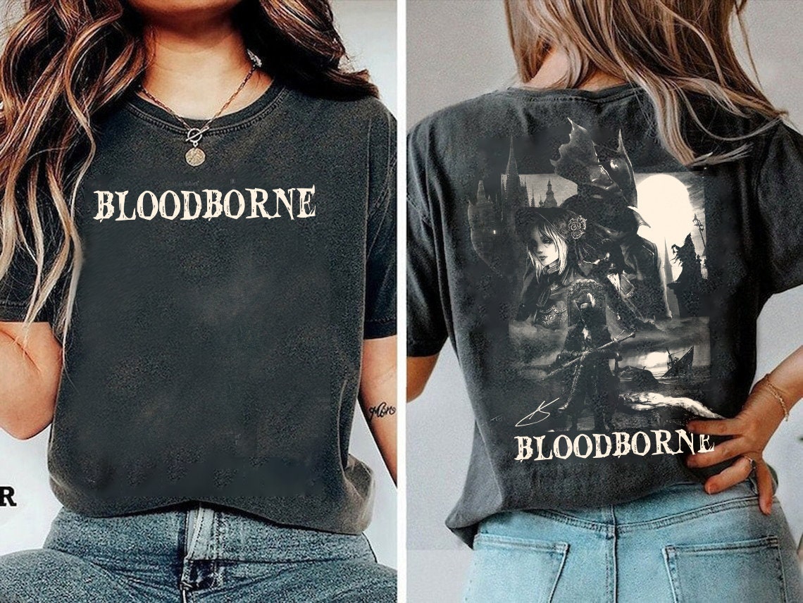 Vintage 90s Bloodborne Shirt, Bloodborne - Hunter And Lamp Messengers Shirt, Fans Game 2024 Shirt