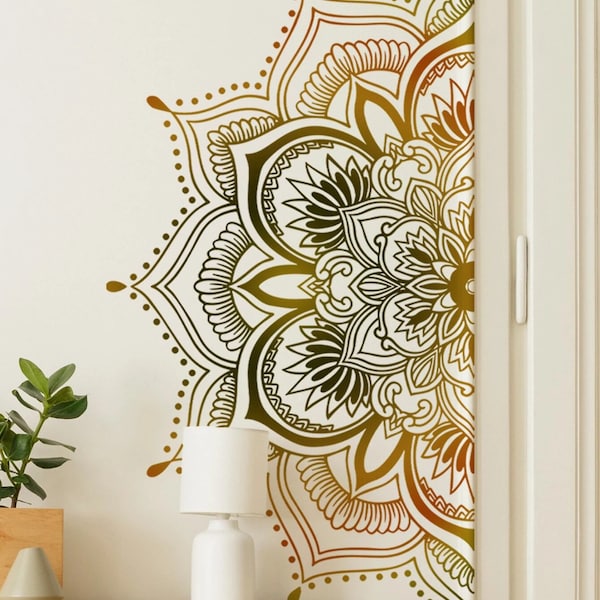 Adesivo da parete con motivo mandala per la decorazione domestica