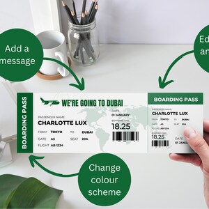 Editable Flight Ticket Template