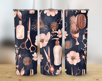 Hairstylist Seamless tumbler wrap Hairdresser tumbler sublimation Hair Boss tumbler designs Hair Hustler Tumbler PNG, Digital file