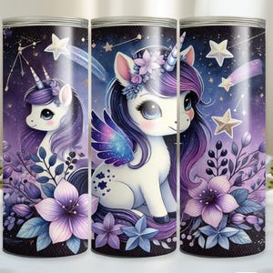 Rainbow Unicorn Tumbler Wrap PNG, Unicorn Tumbler Wrap PNG, 20 oz Tumbler Design, 20oz Sublimation for Kids,