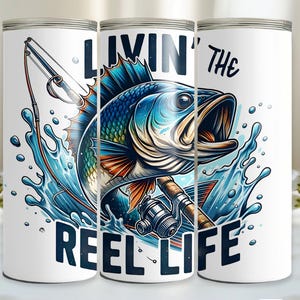 Fishing is My Therapy 20 oz Skinny Tumbler Wrap Sublimation Design Digital Download Funny Fisherman PNG Digital Design