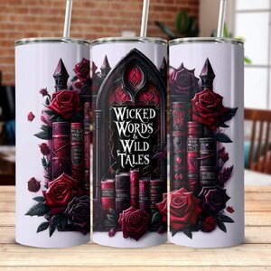 Good Girls Read Bad Books BookTok Book Lover 20 oz Skinny PNG Sublimation Skinny Straight Tumbler Wrap Bundle Digital Download