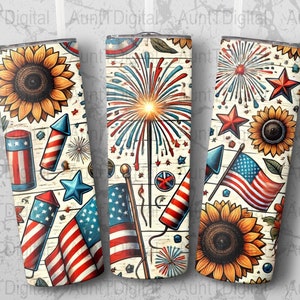 4th Of July American Flag 20 oz Skinny Tumbler Sublimation Design, 4th Of July PNG, Patriotic Tumbler PNG, America Tumbler Wrap