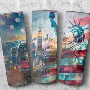 4th Of July American Flag 20 oz Skinny Tumbler Sublimation Design, 4th Of July PNG, Patriotic Tumbler PNG, America Tumbler Wrap
