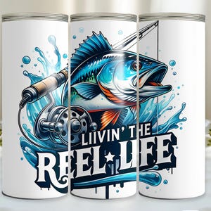 Fishing is My Therapy 20 oz Skinny Tumbler Wrap Sublimation Design Digital Download Funny Fisherman PNG Digital Design