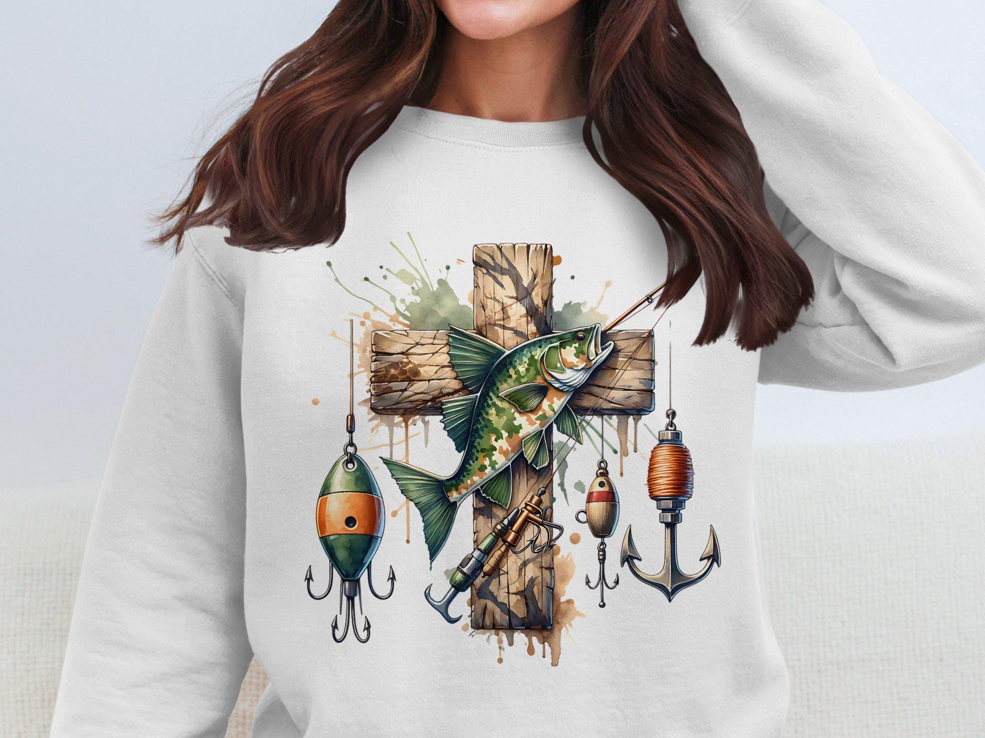Camo Cross Fishing Png, Christian Fishers of Men Png, Bible Nature ...