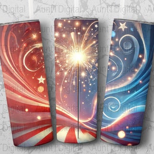 4th Of July American Flag 20 oz Skinny Tumbler Sublimation Design, 4th Of July PNG, Patriotic Tumbler PNG, America Tumbler Wrap